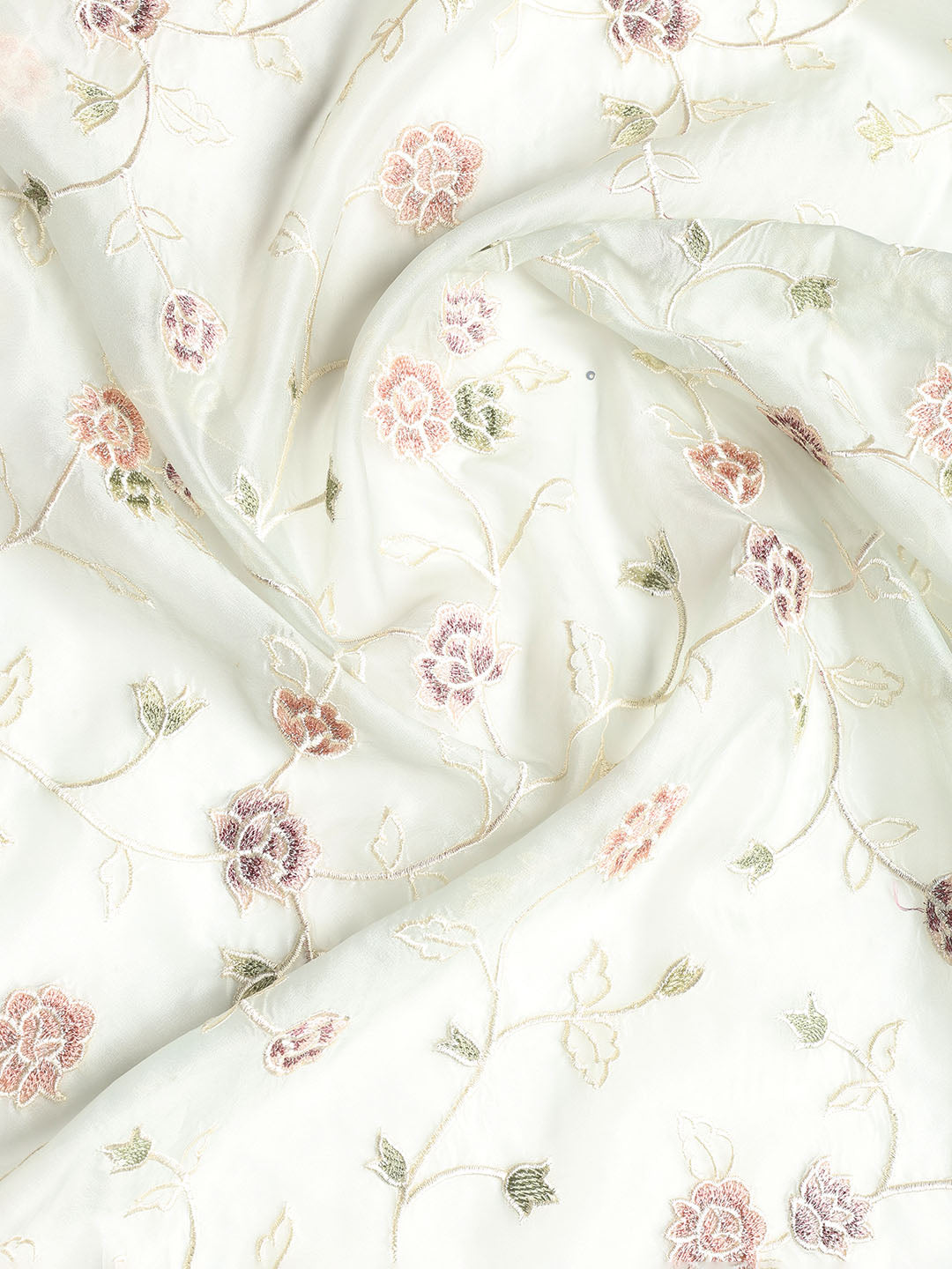 Resham Jaal Organza Unstitched Suit With Dupatta
