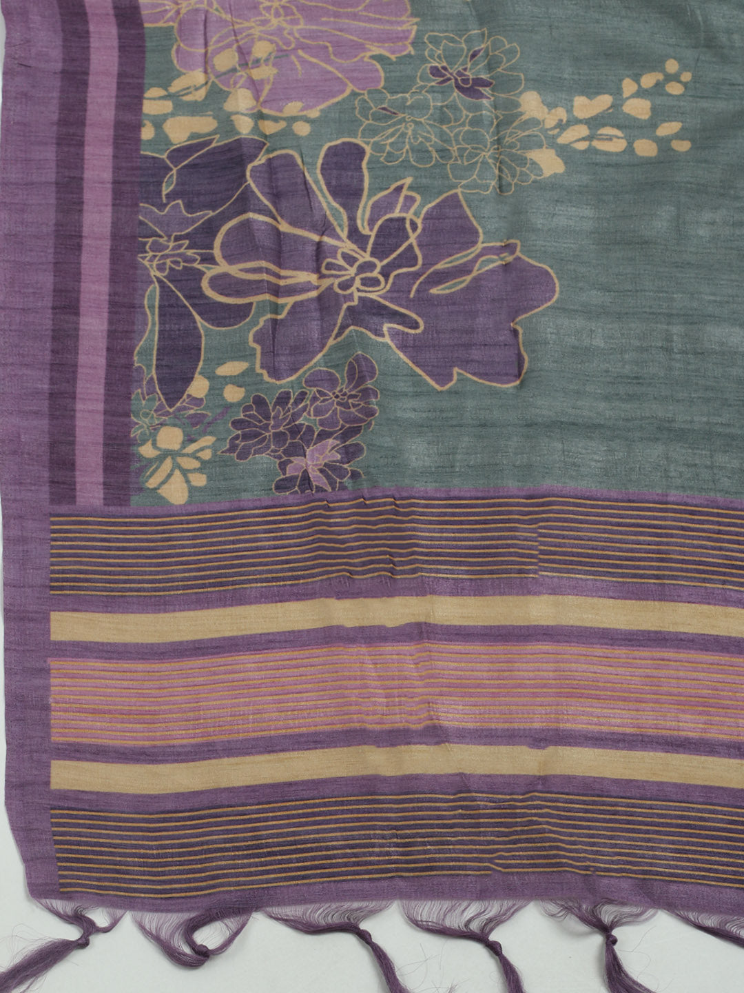 Printed Tussar Saree