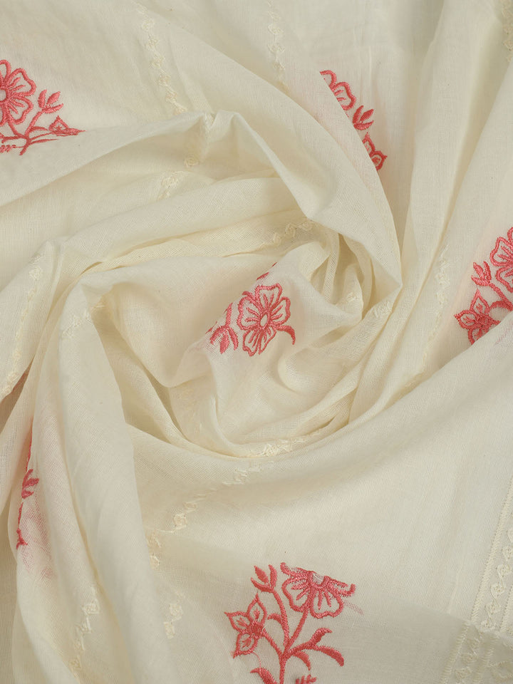 Printed Cotton Unstitched Suit With Pant &amp; Dupatta