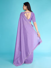 Stone Embroidery Tissue Saree