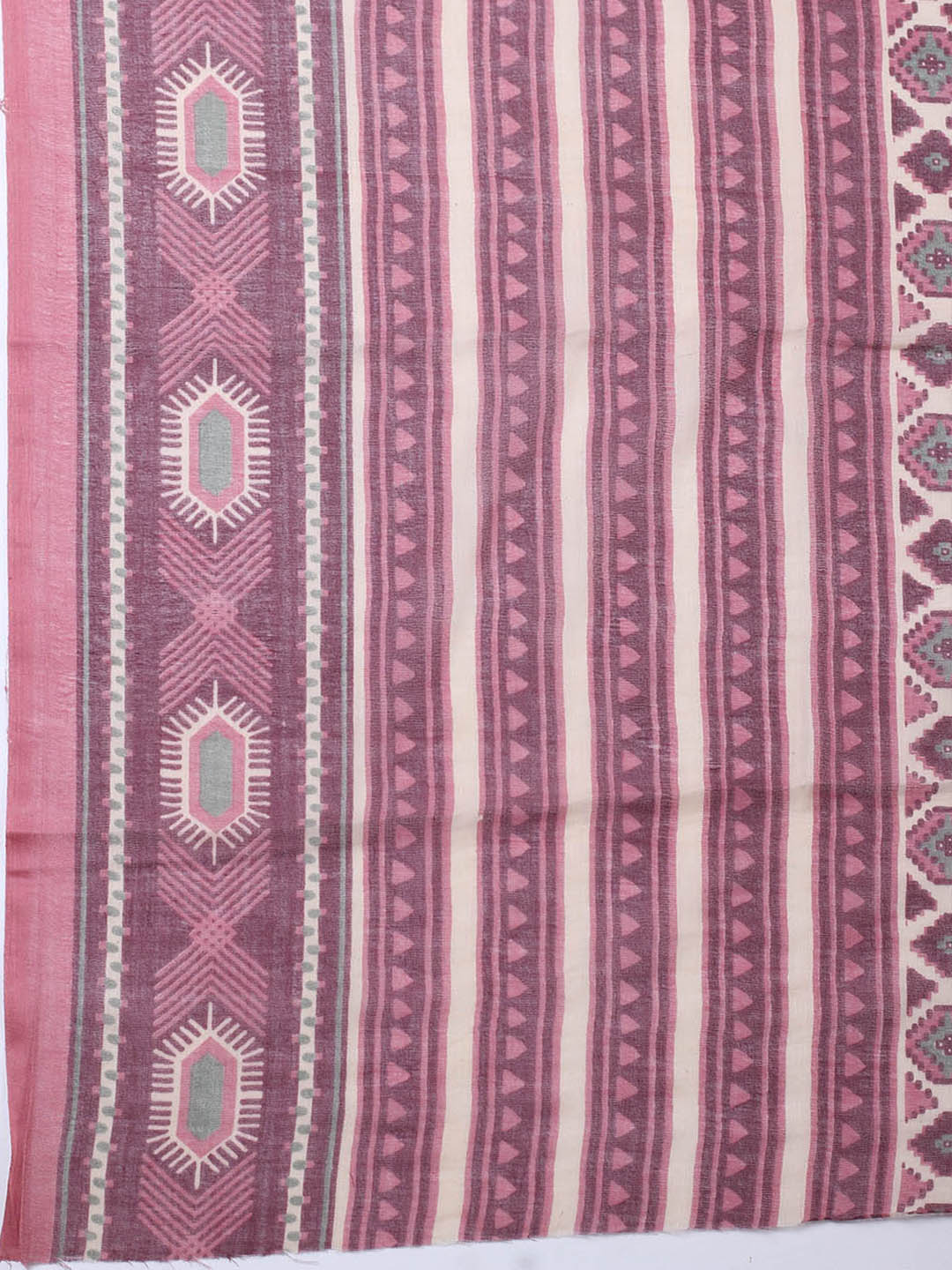 Printed Cotton Blend Unstitched Suit With Pant &amp; Dupatta