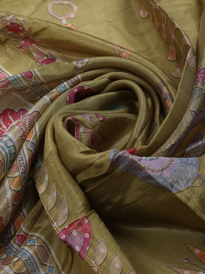 Woven Tissue  Unstitched Suit With Dupatta