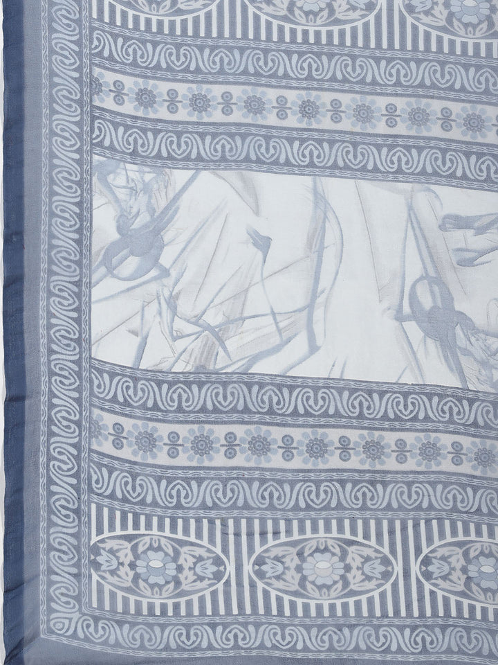 Digital Printed Georgette Saree