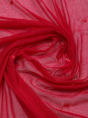 Embroidered Cotton Blend Unstitched Suit With Pant & Dupatta