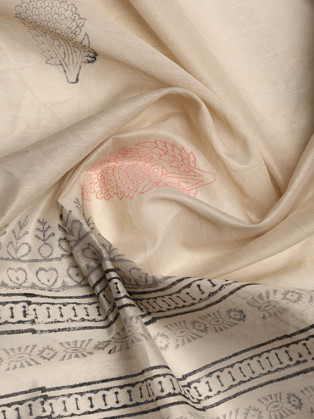 Neck Embroidered Cotton Blend Unstitched Suit With Dupatta