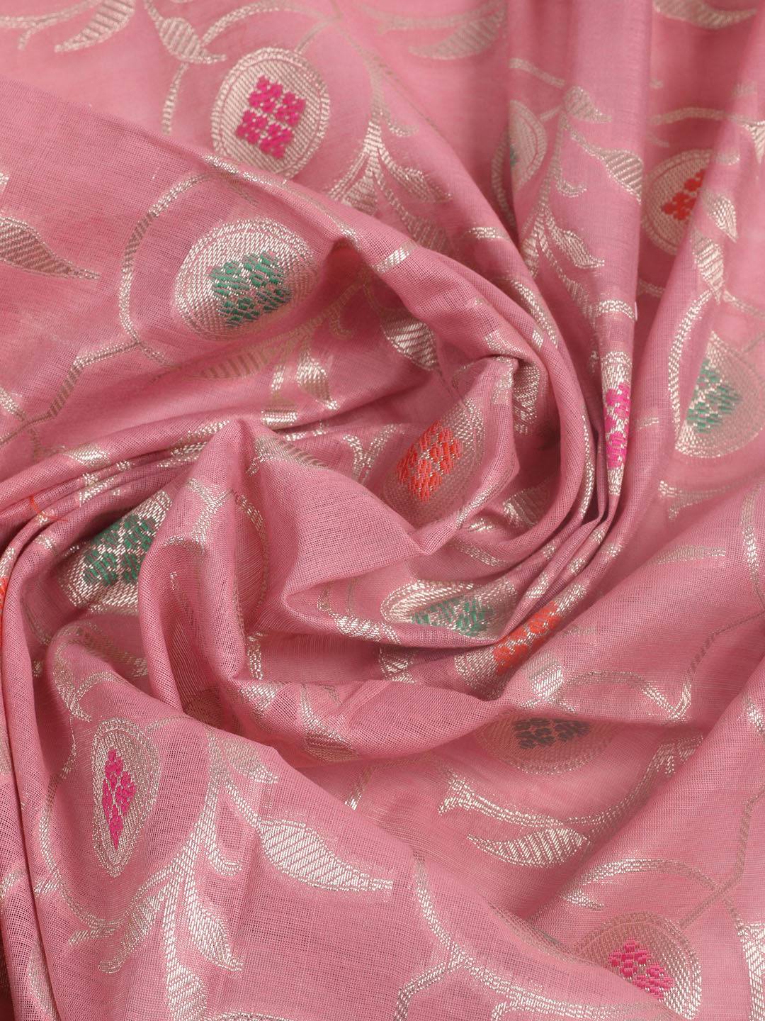 Woven Design Chanderi Unstitched Suit With Pant &amp; Dupatta