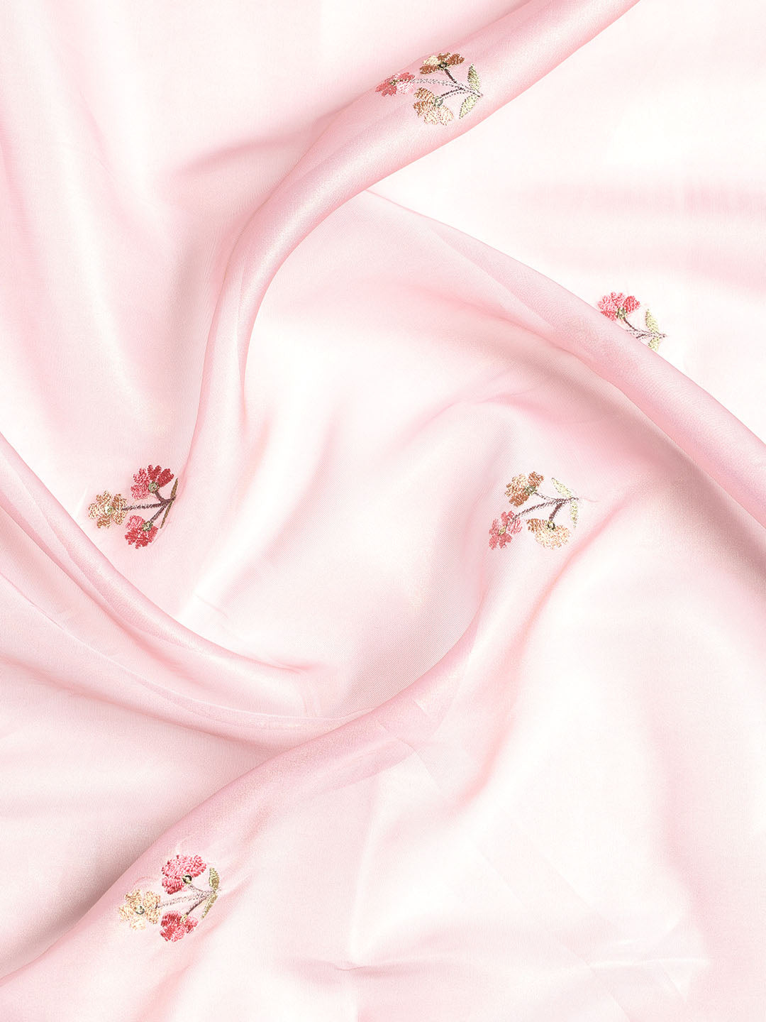 Embroidered Organza Unstitched Suit With Dupatta