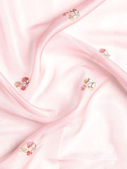 Embroidered Organza Unstitched Suit With Dupatta
