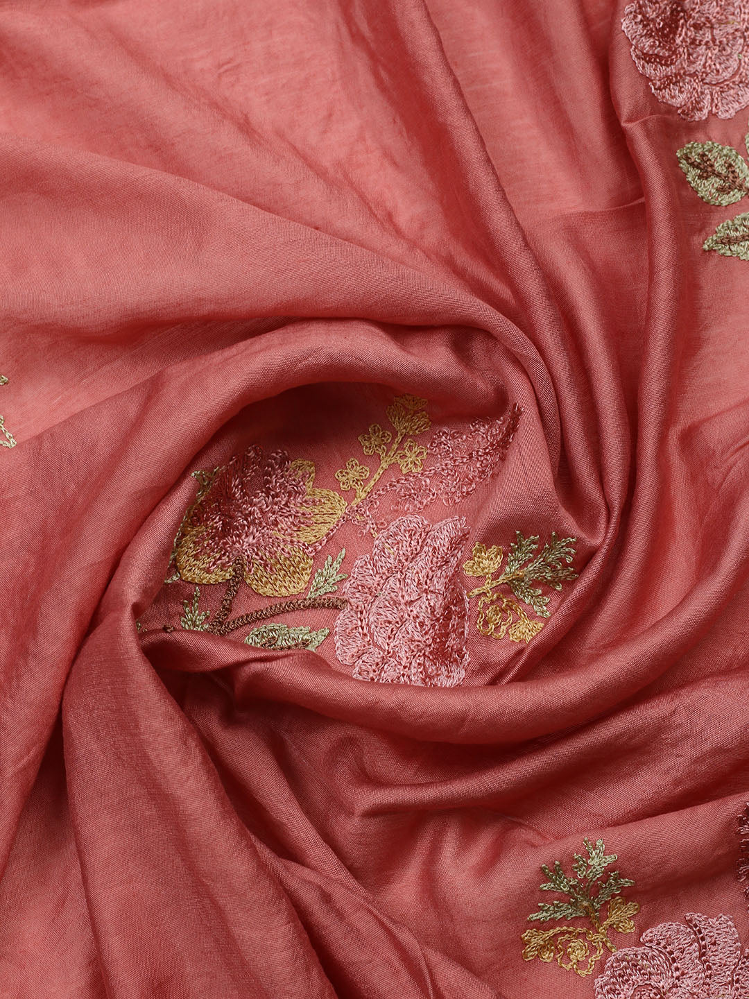 Embroidered Muslin Unstitched Suit With Pant &amp; Dupatta