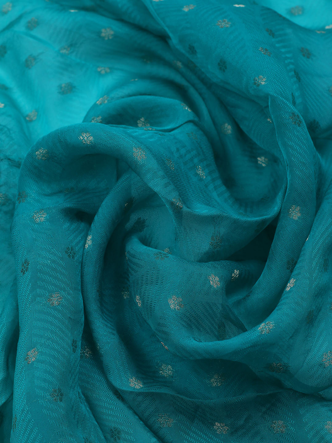 Neck Embroidered Chanderi Unstitched Suit With Dupatta