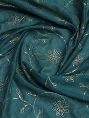 Neck Embroidered Cotton Blend Unstitched Suit With Dupatta