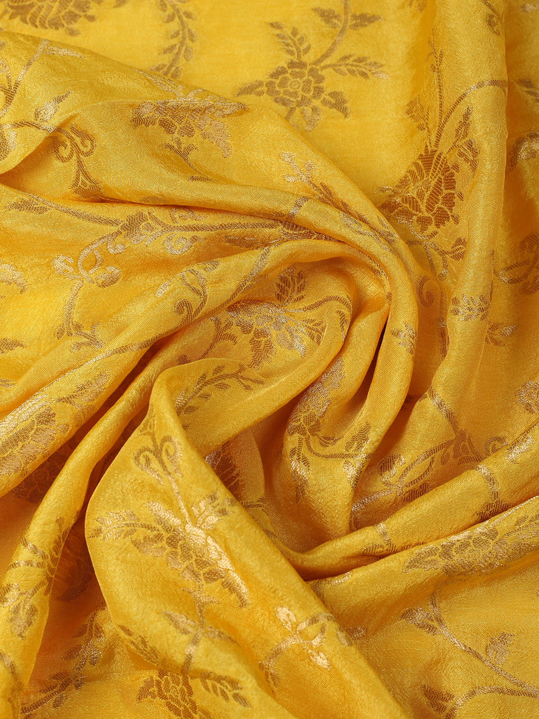 Embroidered Chanderi Unstitched Suit With Pant &amp; Dupatta