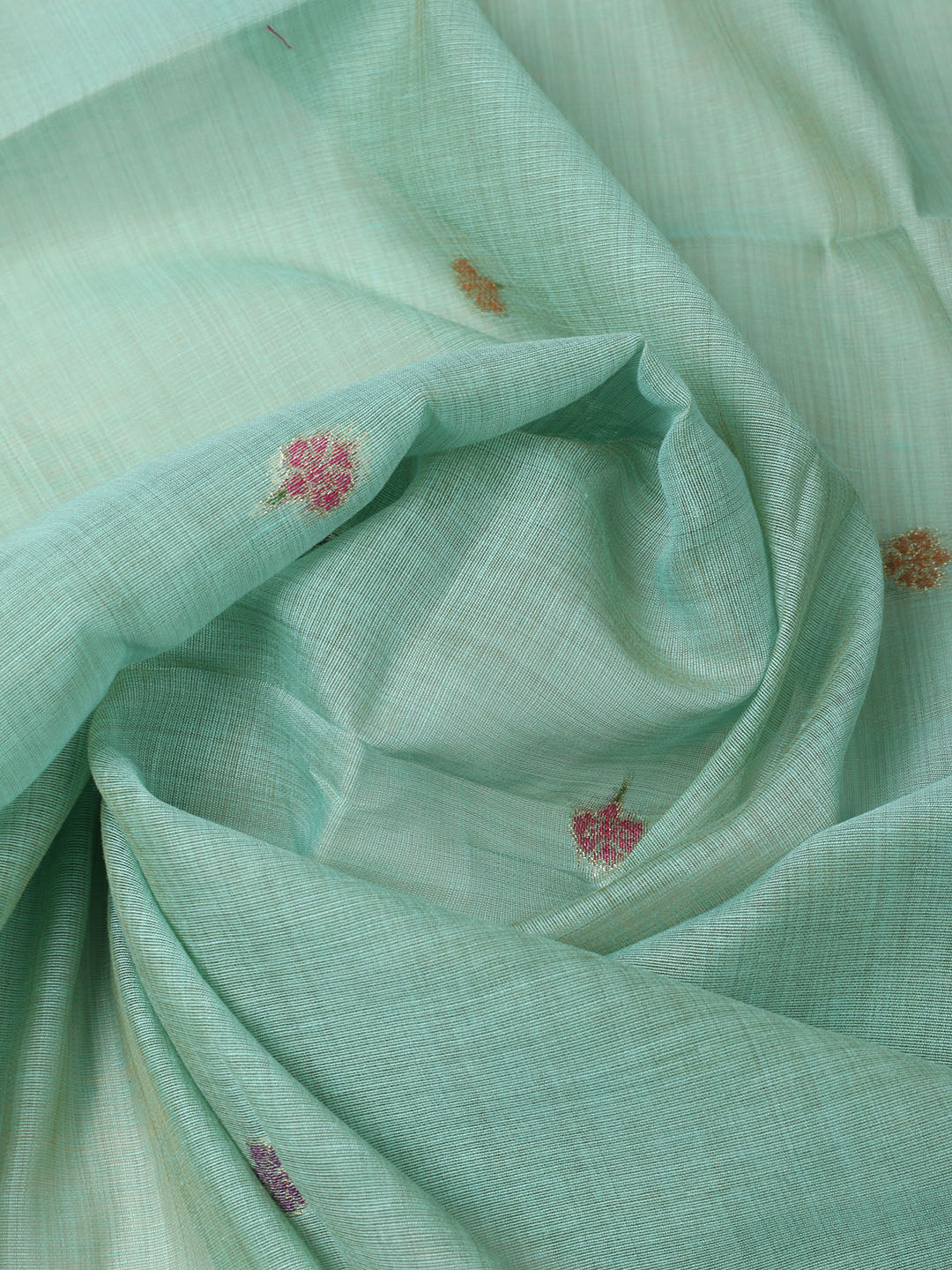 Embroidered Chanderi Unstitched Suit With Pant &amp; Dupatta