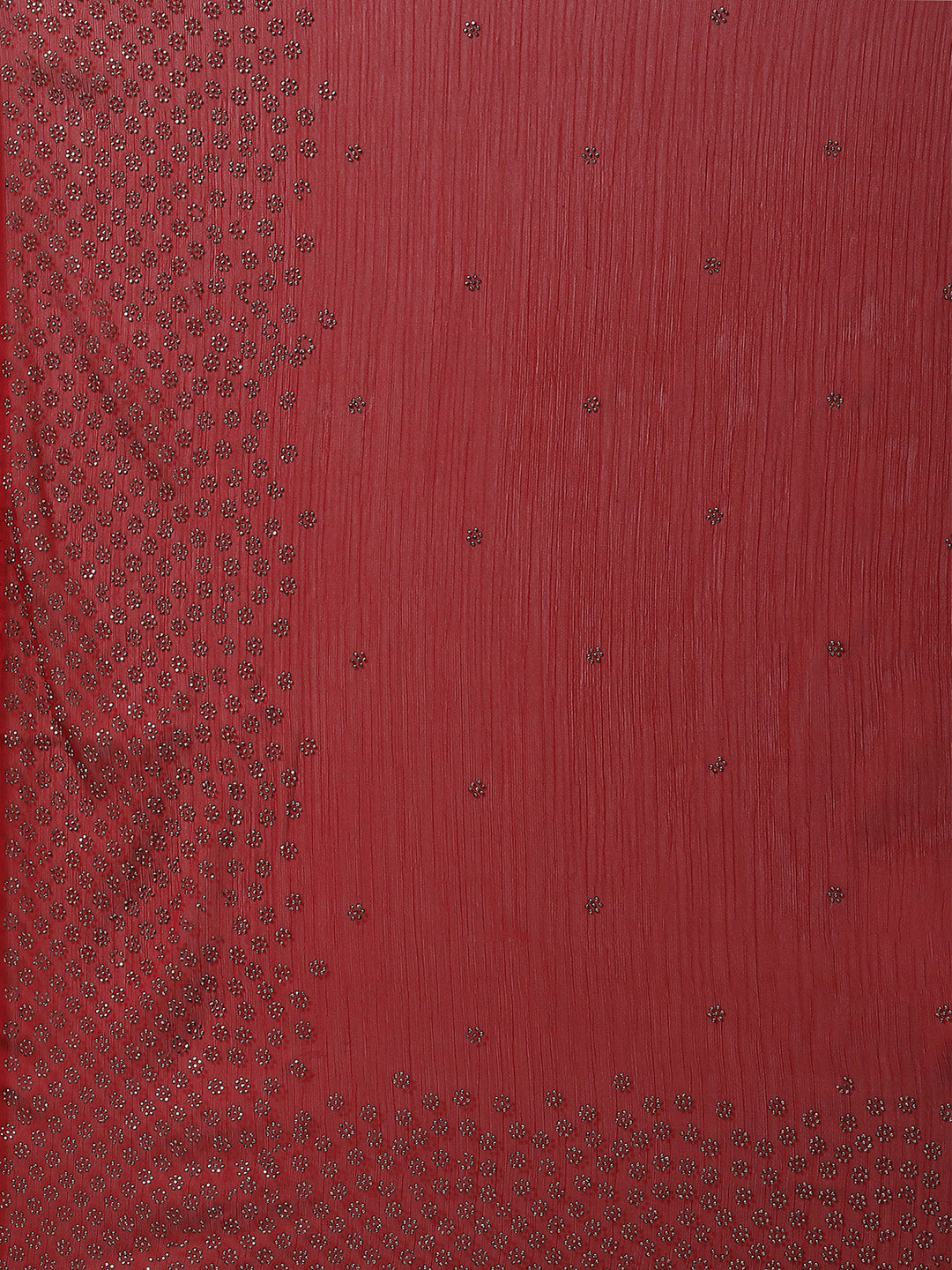 Swarovski Jaal Embroidered Crepe Saree