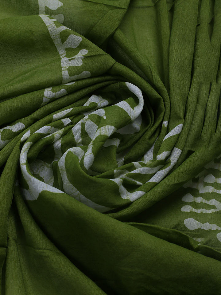 Printed Cotton Blend Unstitched Kurta With Pant &amp; Dupatta