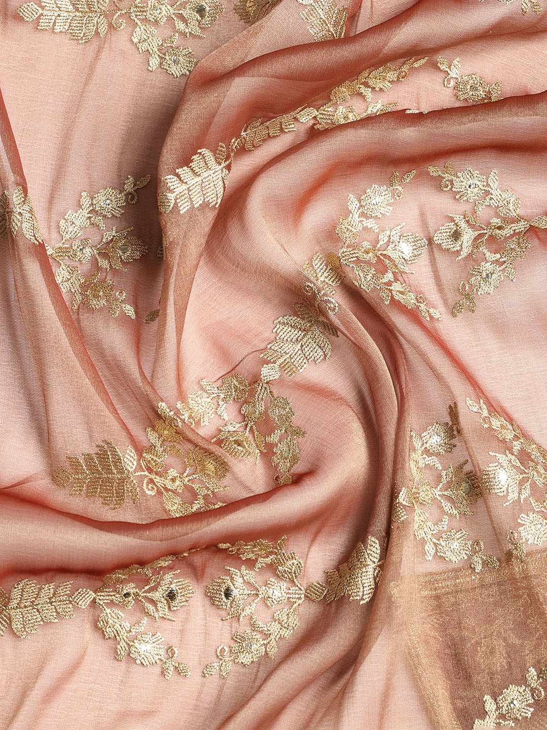 Embroidered Organza Unstitched Suit With Dupatta