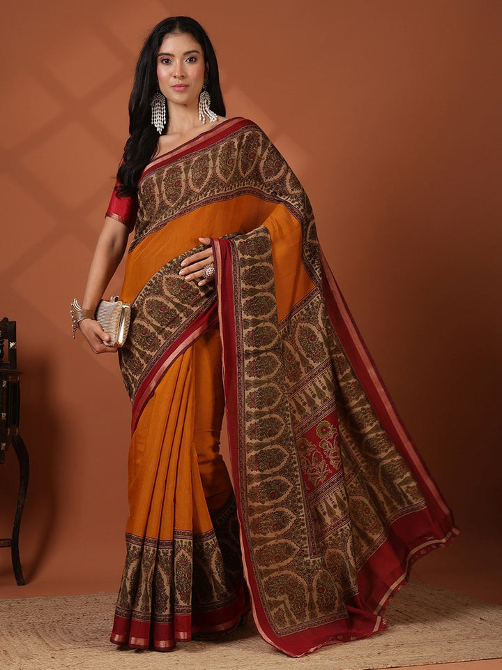 Digital Printed Art Silk Saree