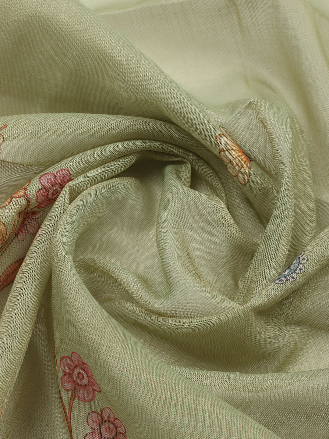 Embroidered Cotton Blend Unstitched Suit With Pant &amp; Dupatta