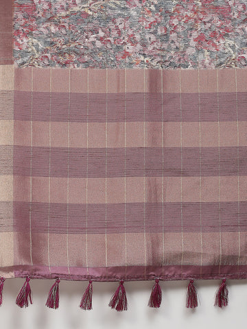Abstract Printed Cotton saree