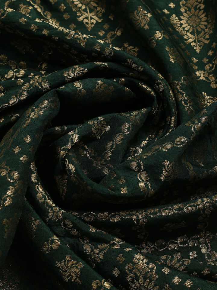 Woven Design Chanderi Unstitched Suit With Dupatta
