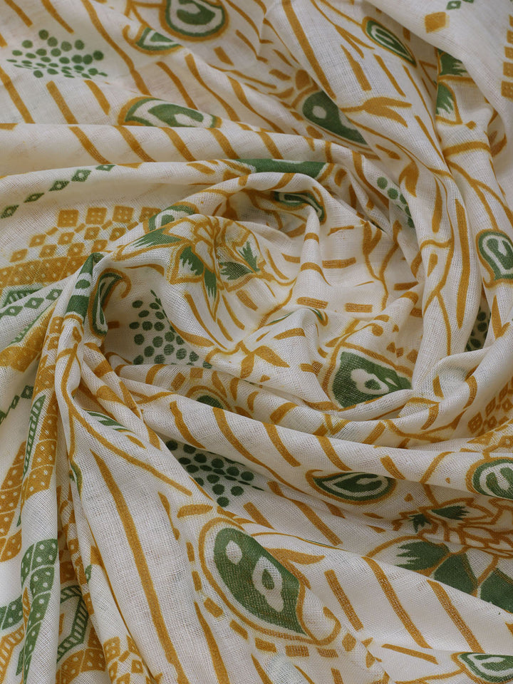 Neck Embroidered Cotton Blend Unstitched Suit With Dupatta