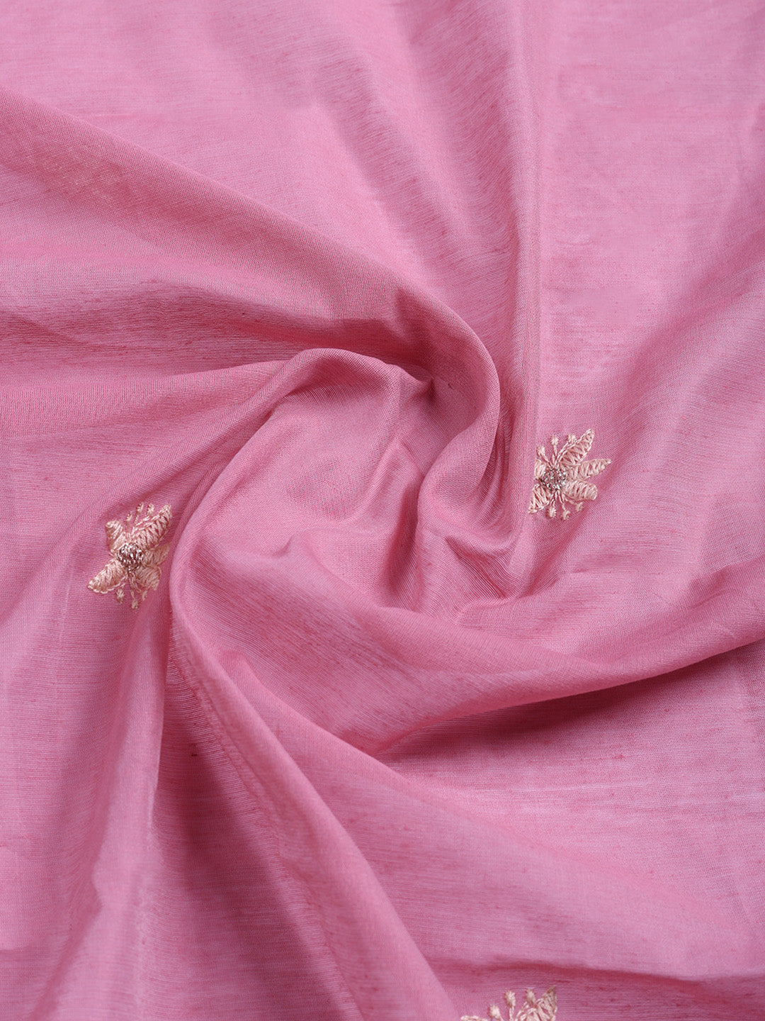 Embroidered Cotton Blend Unstitched Suit With Pant &amp; Dupatta