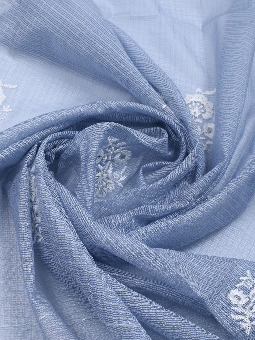 Neck Embroidered Cotton Blend Unstitched Suit With Dupatta