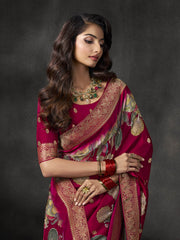 Printed Dola Silk Saree