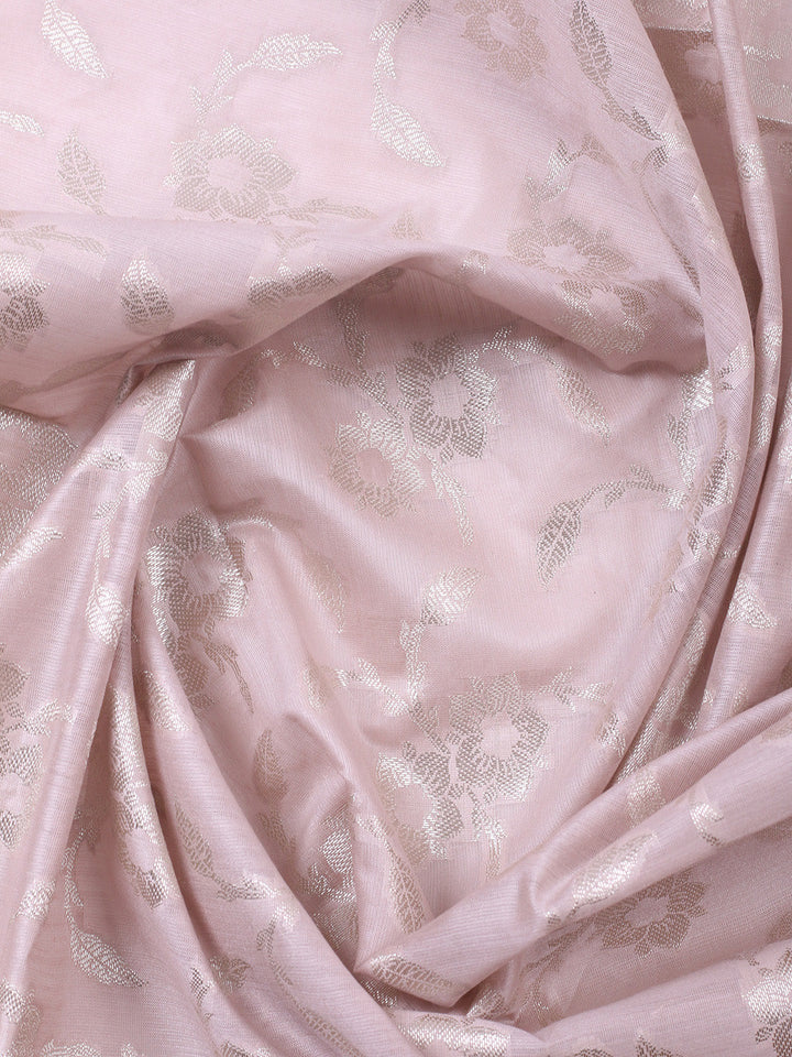 Woven Design Chanderi Unstitched Suit With Pant &amp; Dupatta