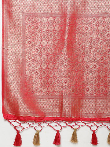 Zari Border Banarasi Woven  Saree