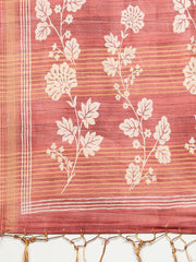 Digital Printed Tussar Woven Saree