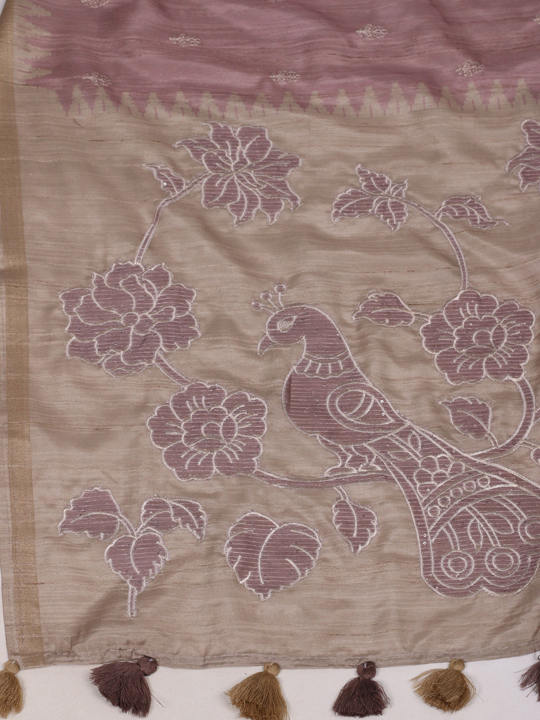 Printed &amp; Embroidered Booti Art Silk Saree