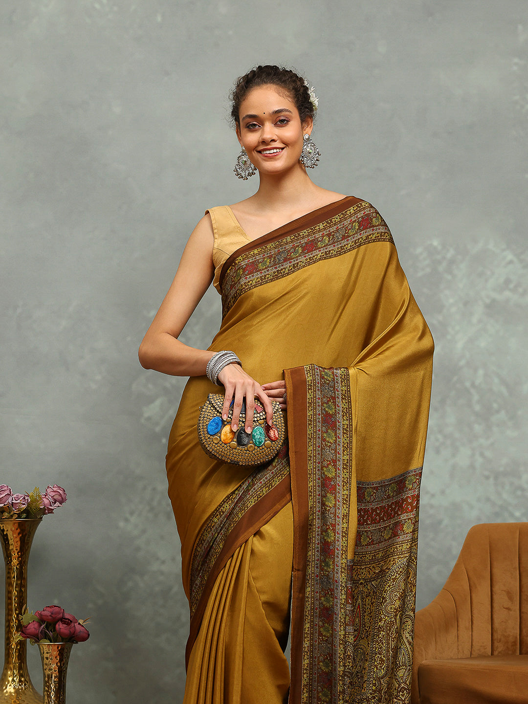 Digital Printed Crepe Saree
