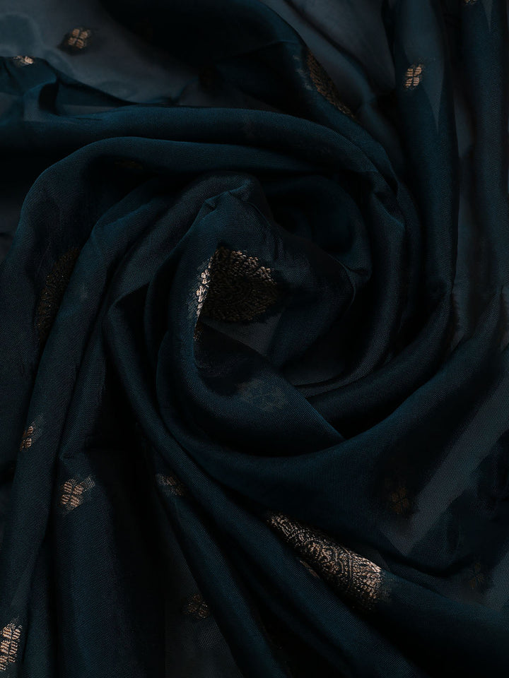 Woven Chanderi Unstitched Suit With Dupatta