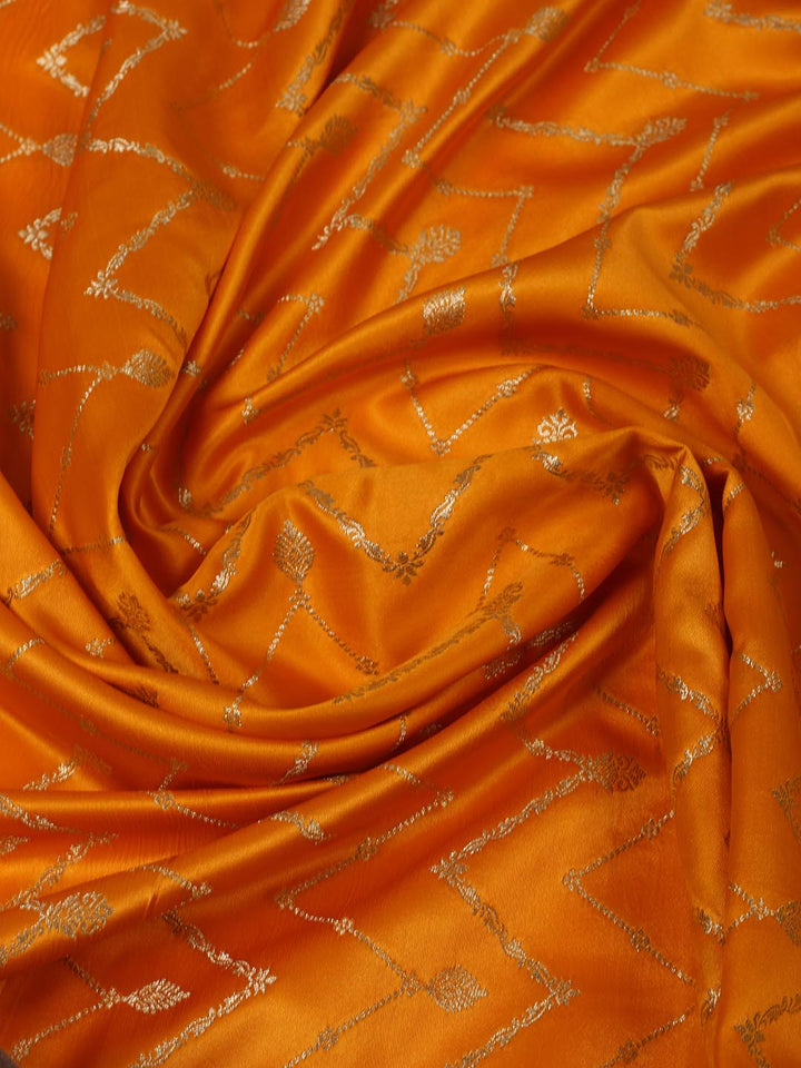 Woven Design &amp; Embellished Border Satin Saree