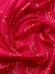 Woven Design Chanderi Unstitched Kurta With Pant & Dupatta