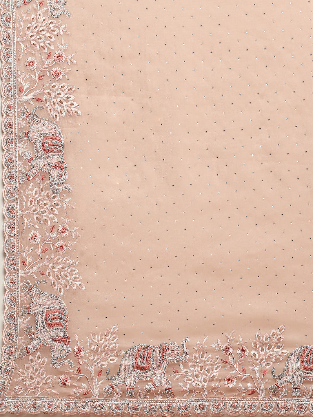 Stone Work Organza Saree