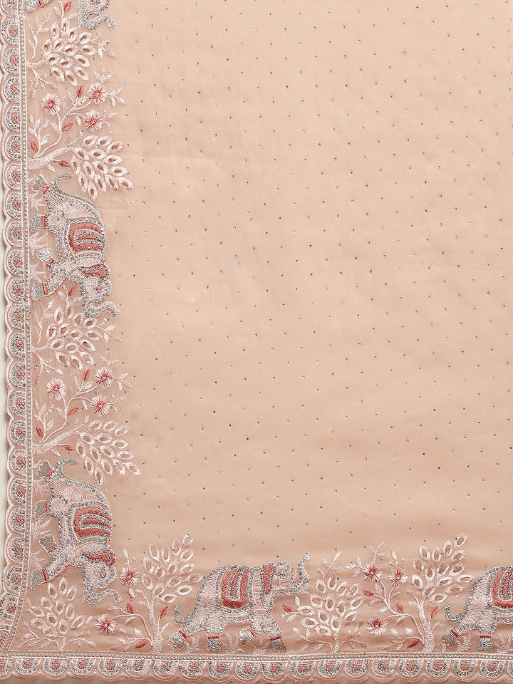 Stone Work Organza Saree