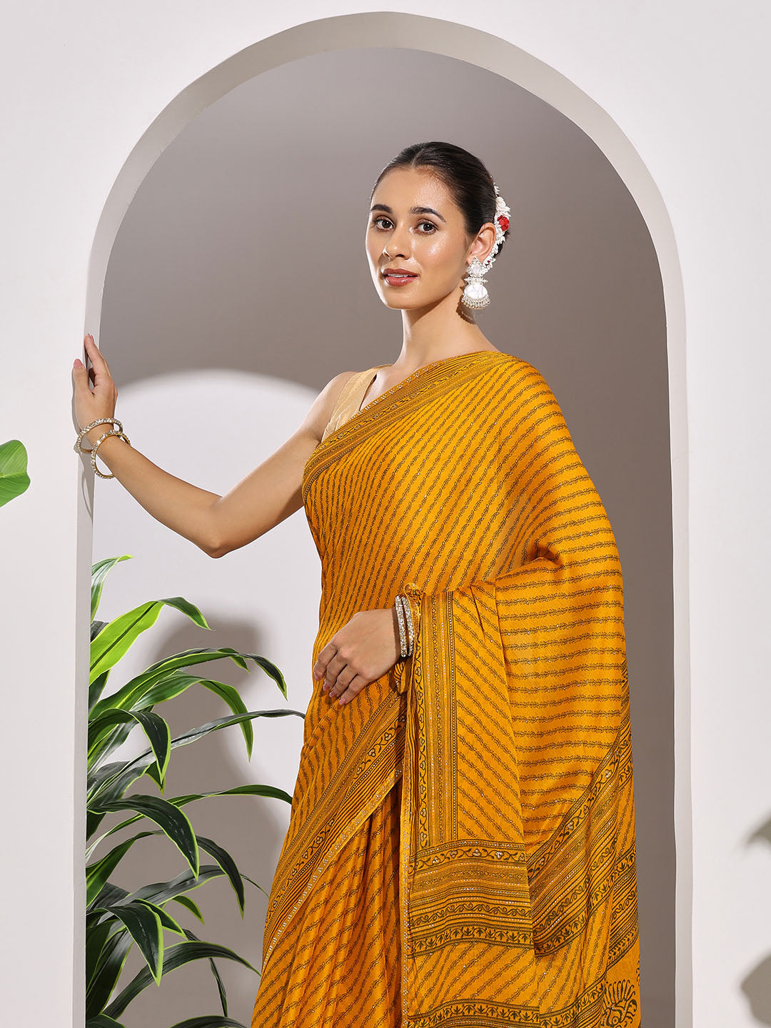 Lehriya Printed Georgette Saree