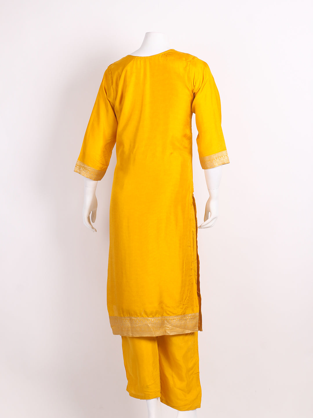 Banarasi Weave Tissue Kurta With Pants &amp; Dupatta