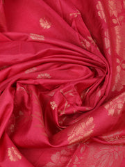 Embroidered Chanderi Mehndi Unstitched Suit With Pant & Dupatta