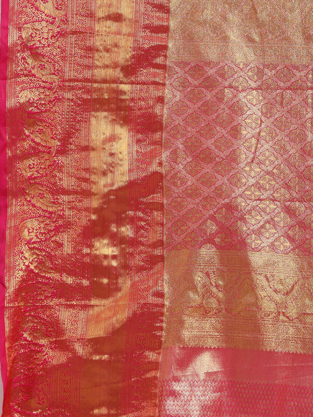 Woven Brodcade Zari Jaal Art Silk Saree
