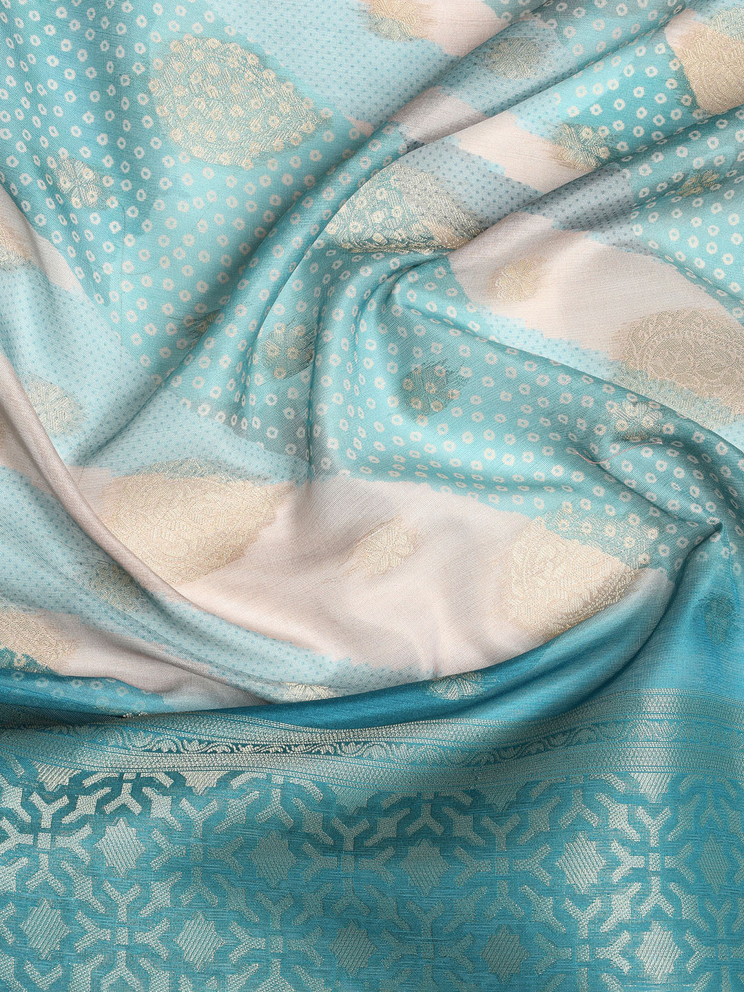 Neck Embroidered Chanderi Unstitched Suit With Dupatta