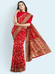 Zari Jaal Art Silk Woven Saree