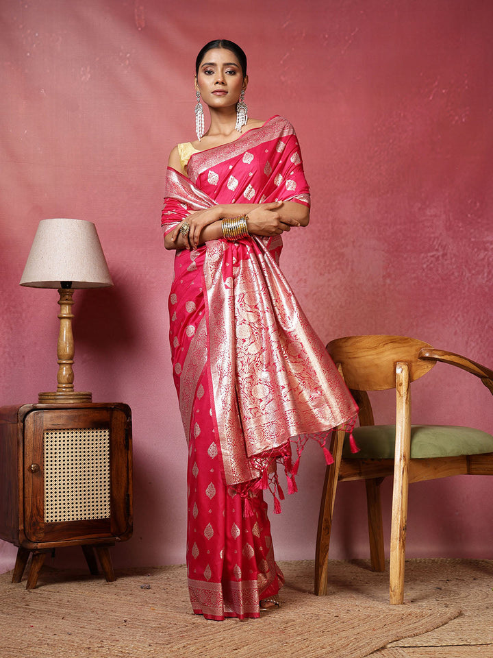 Zari Border Woven Art Silk Saree
