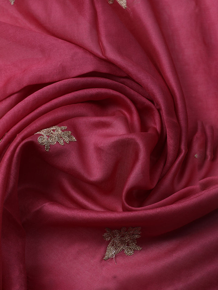 Embroidered Tissue Unstitched Kurta With Pant &amp; Dupatta