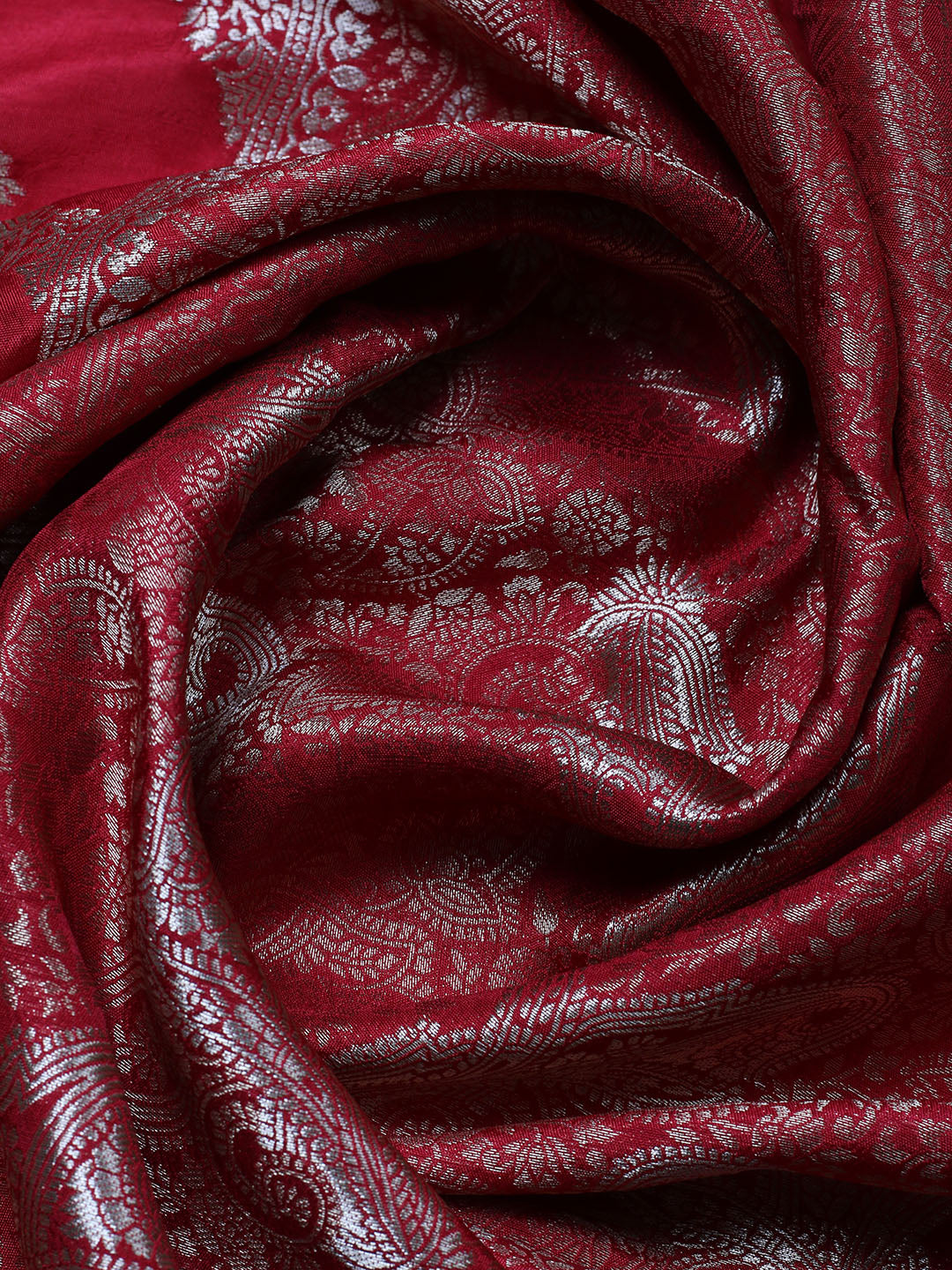 Woven Design Chanderi Unstitched Suit With Pant &amp; Dupatta