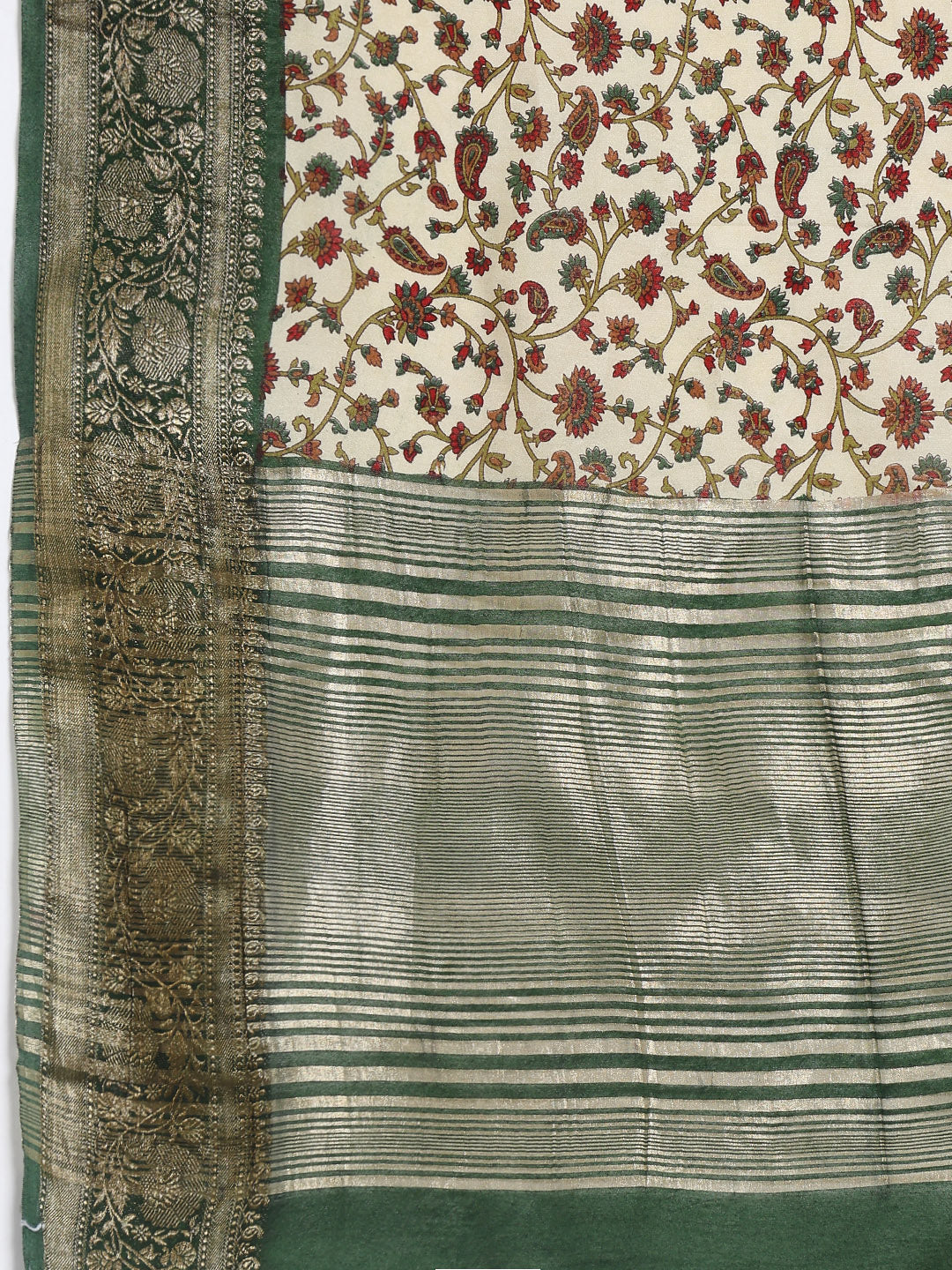 Digital Printed Cotton Blend Woven Saree