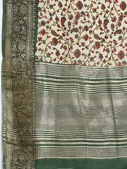 Digital Printed Cotton Blend Woven Saree