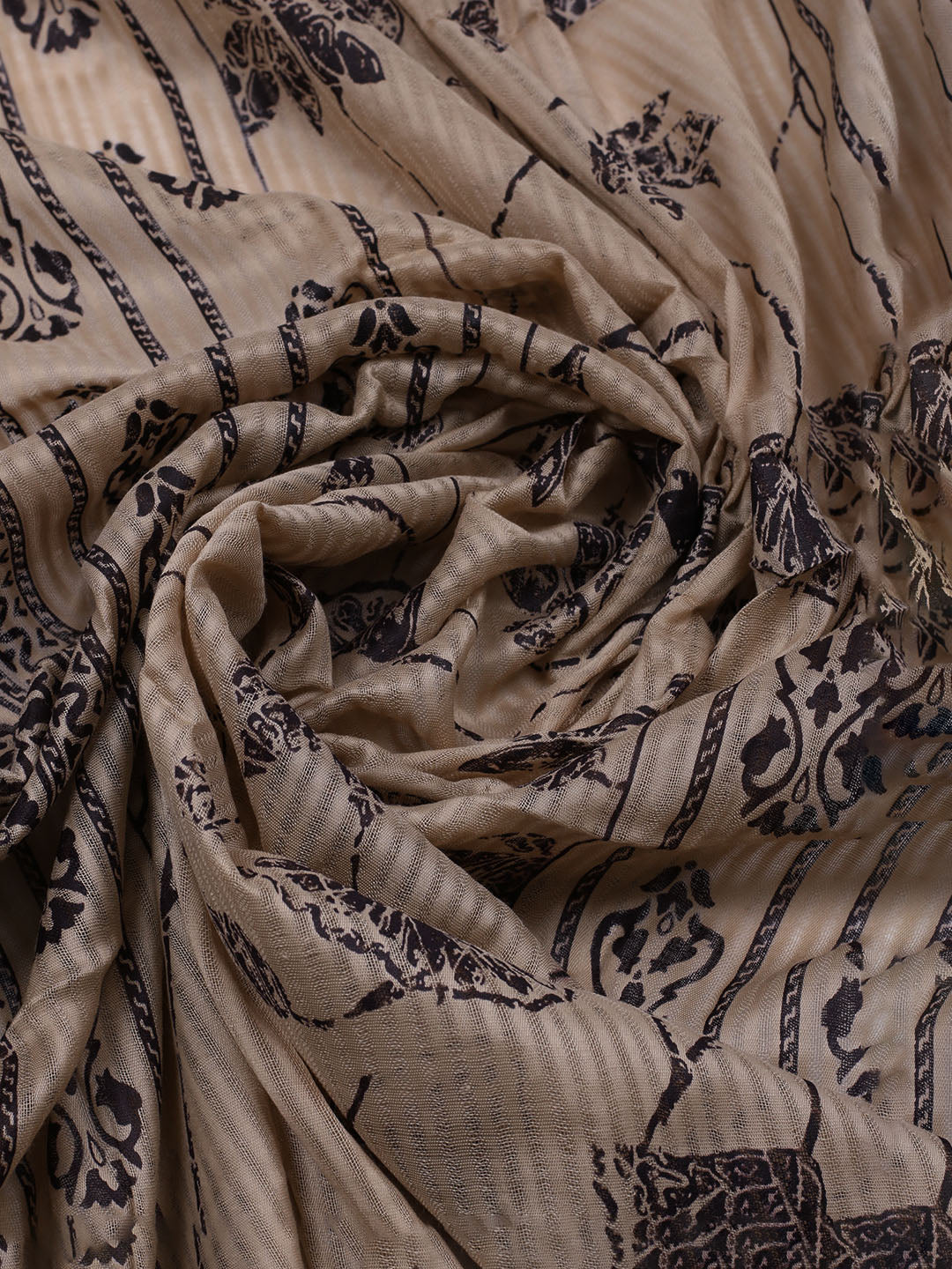 Printed Cotton Blend Unstitched Suit With Dupatta